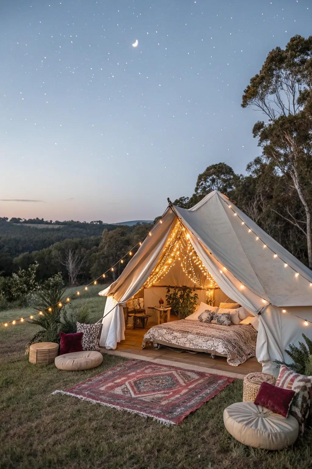 Experience the great outdoors in style with a luxury camping journey.