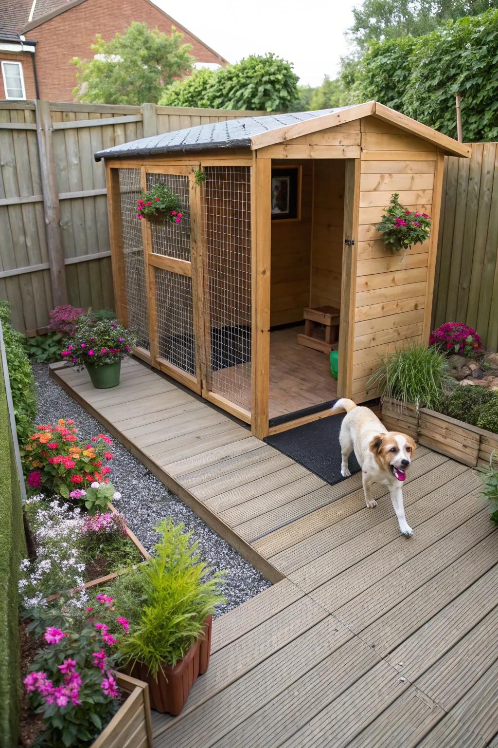 Kennel platform flooring is parts-based and sanitary.