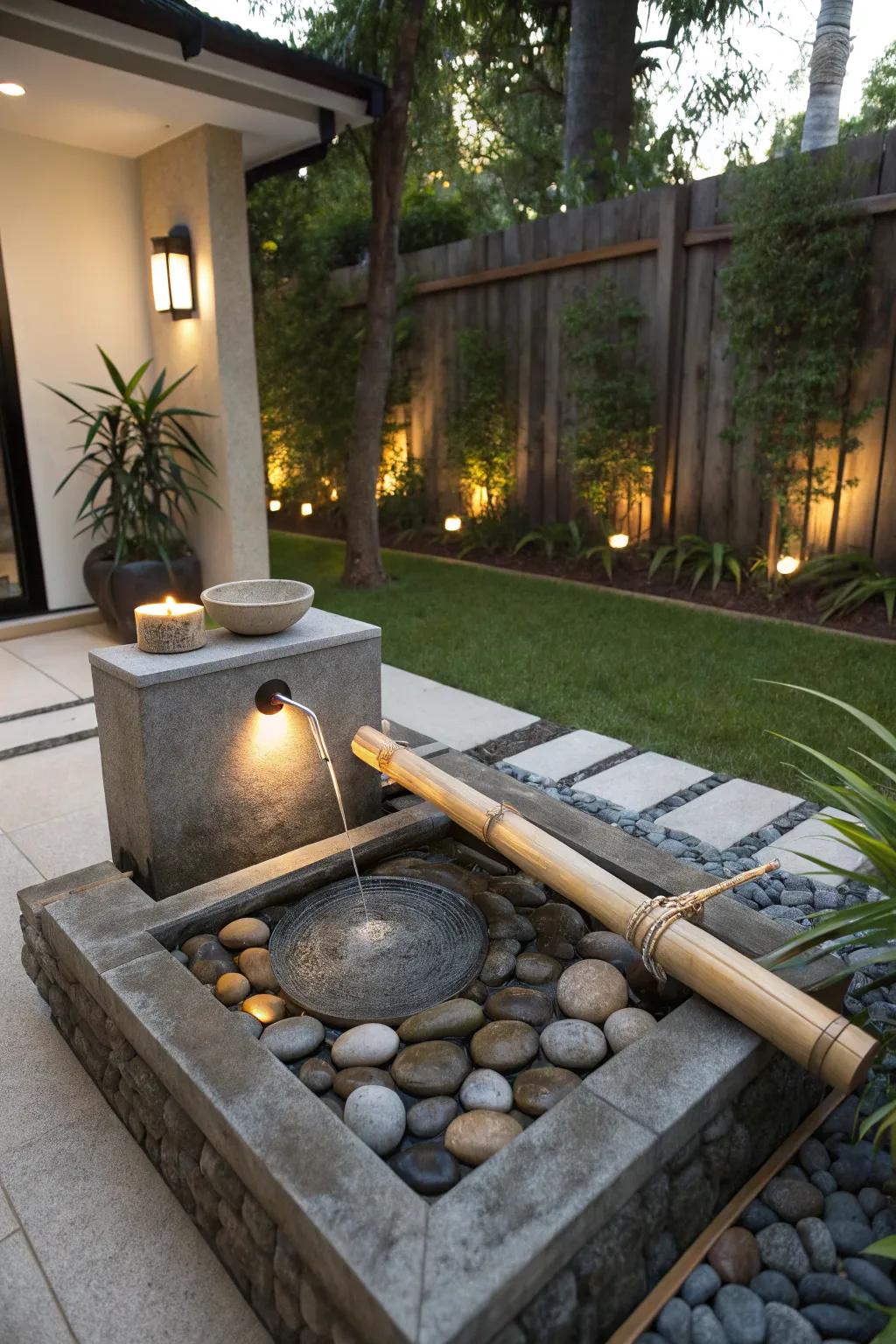 Zen fountains present a serene, minimalist look.