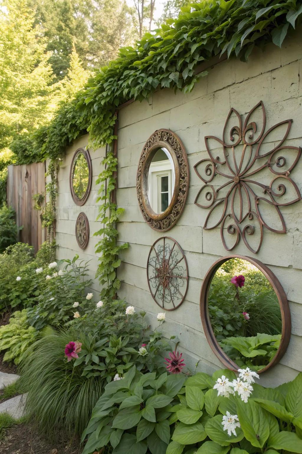 Creative embellishments convert walls into mesmerizing focal spots.