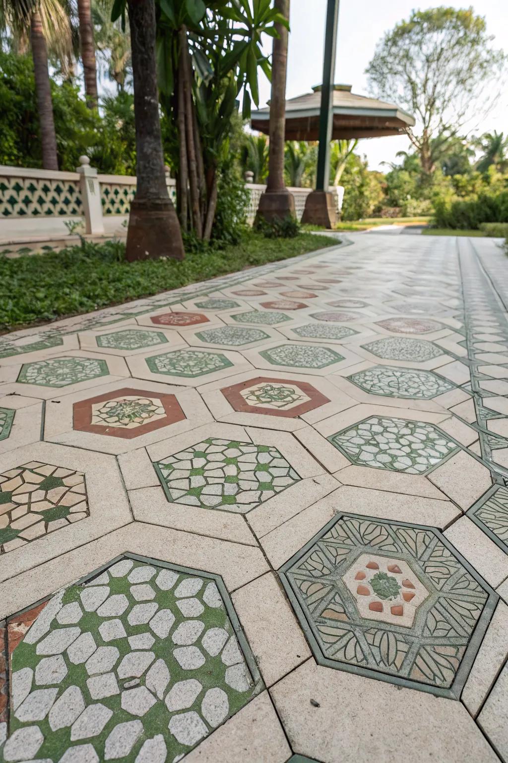 Infuse character with inventive tile patterns.