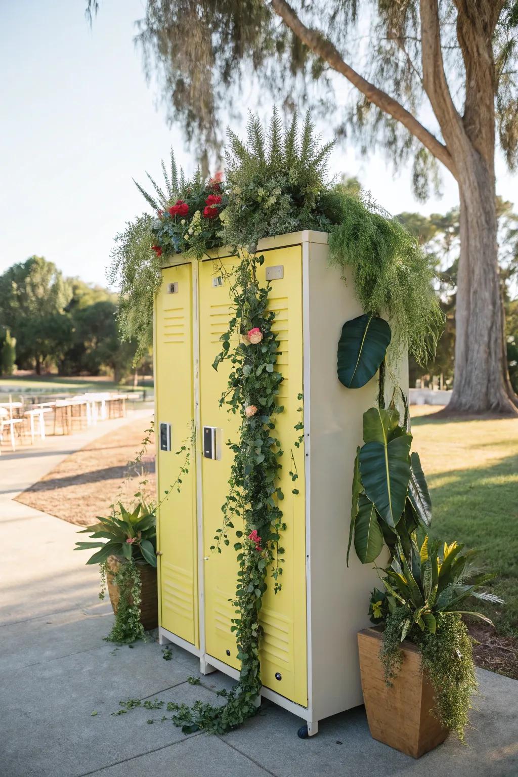 Brighten up your locker through simulated vegetation.