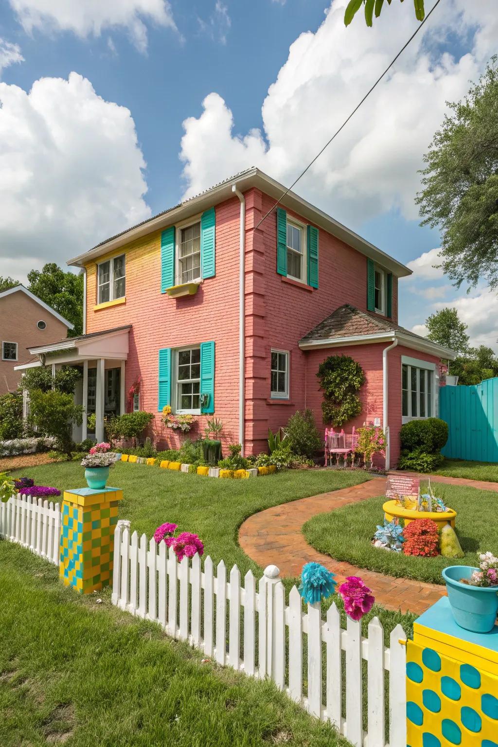 Vivid hues inject delight and essence into your home's facade.
