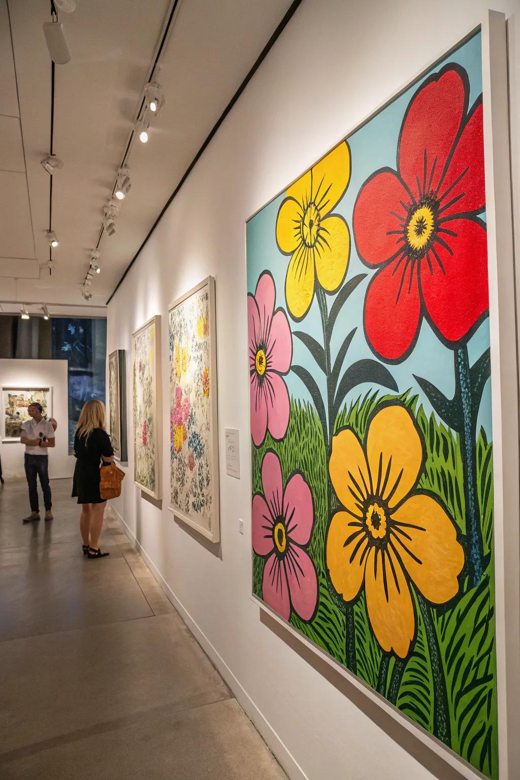 Pop artistry petals deliver a contemporary interpretation of flower design.