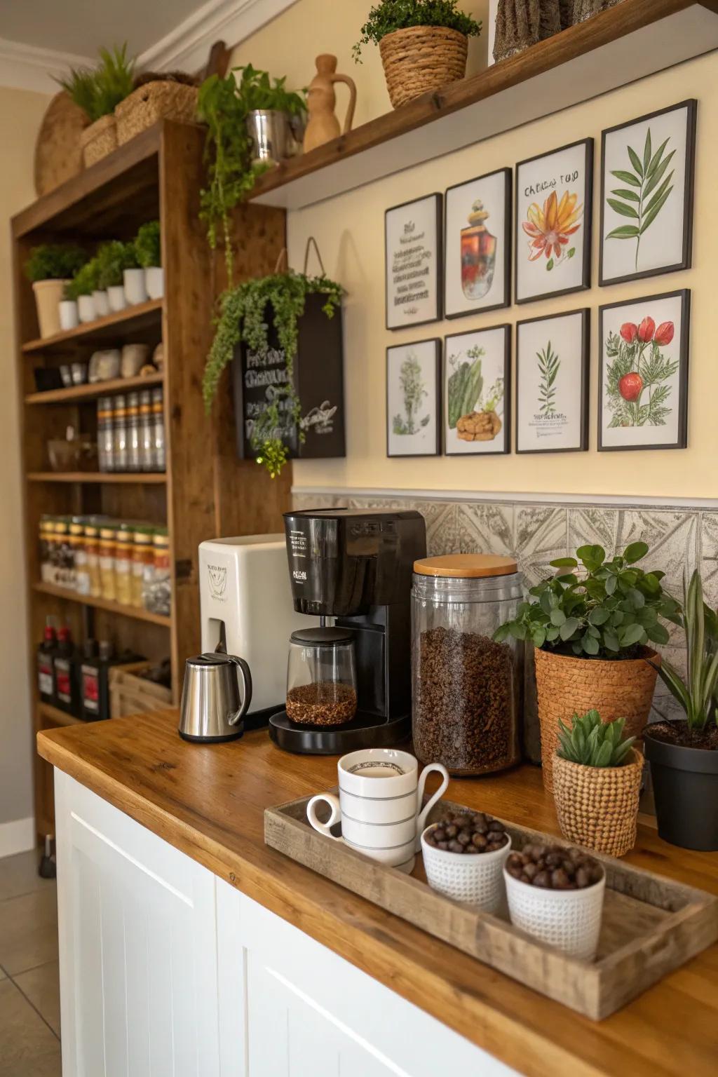 Visual factors carry identity and comfort to your coffee bar.