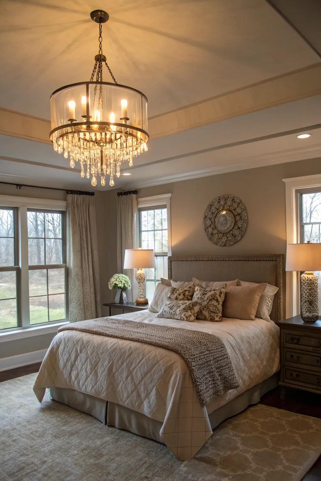 Multi-layered illumination establishes a welcoming and inviting atmosphere.