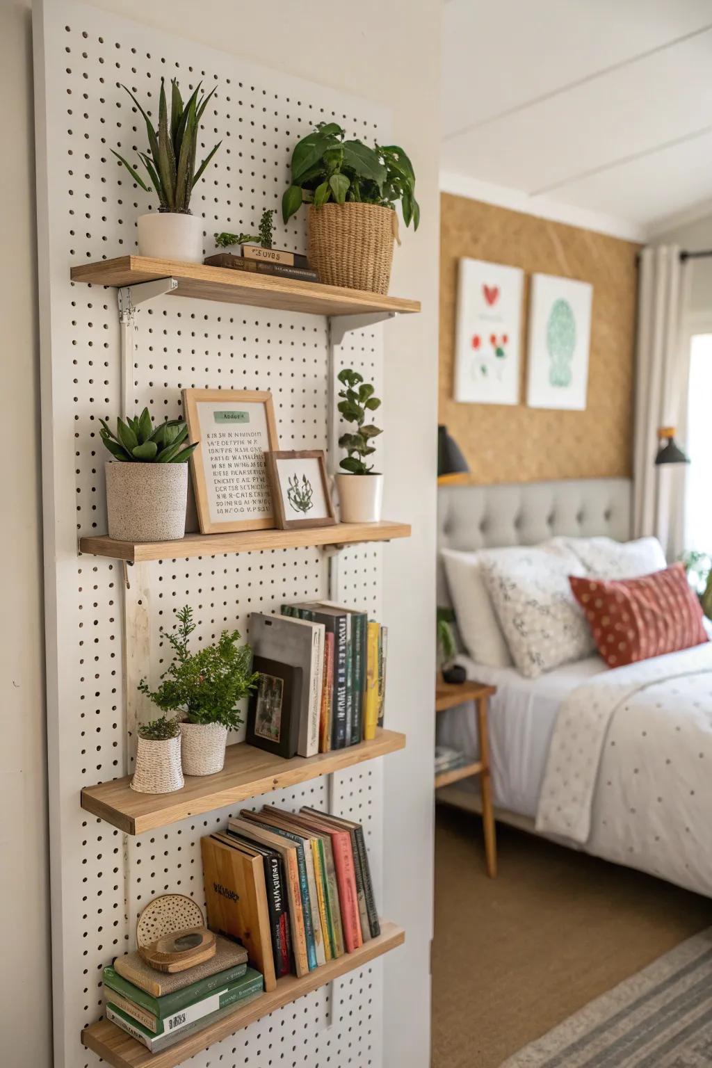 Versatile shelving adds functionality to any space.