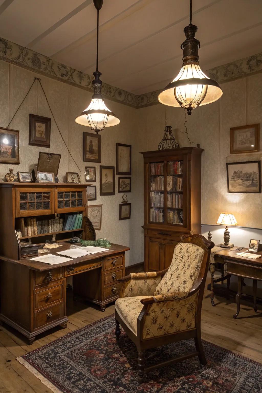 Vintage pendants evoke a sense of ageless refinement.