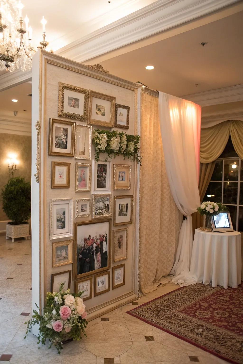 A gallery of antique frames infuses a touch of class into any image.
