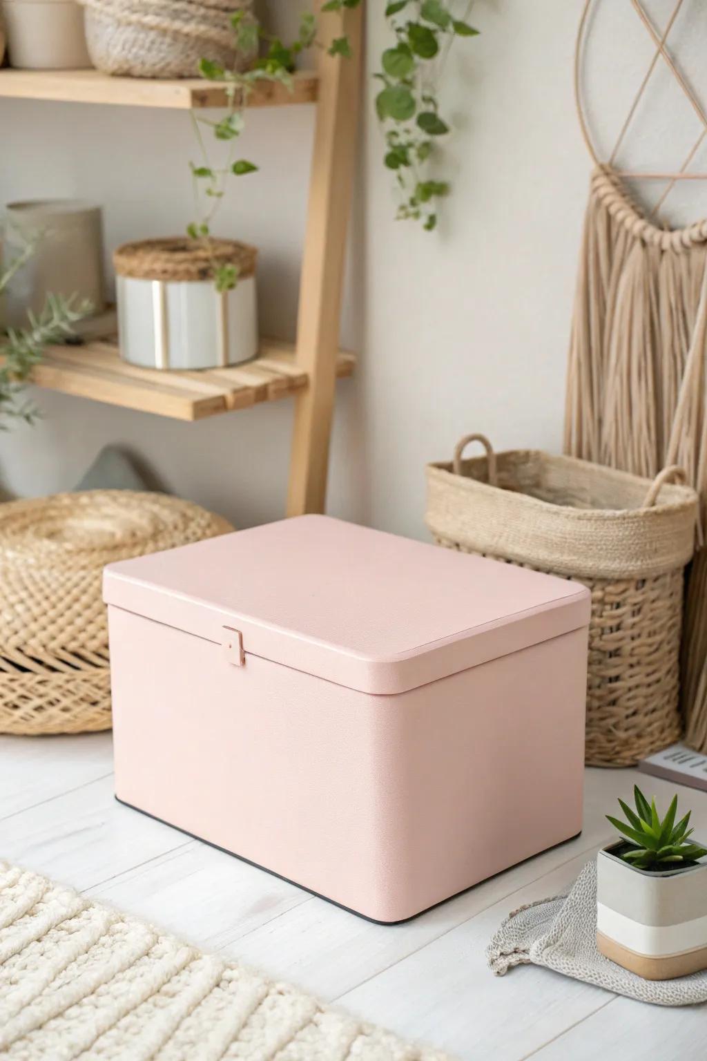 Enhance your creative space with chic rose storage solutions that combine Scandinavian minimalism with a sprinkle of Boho flair.