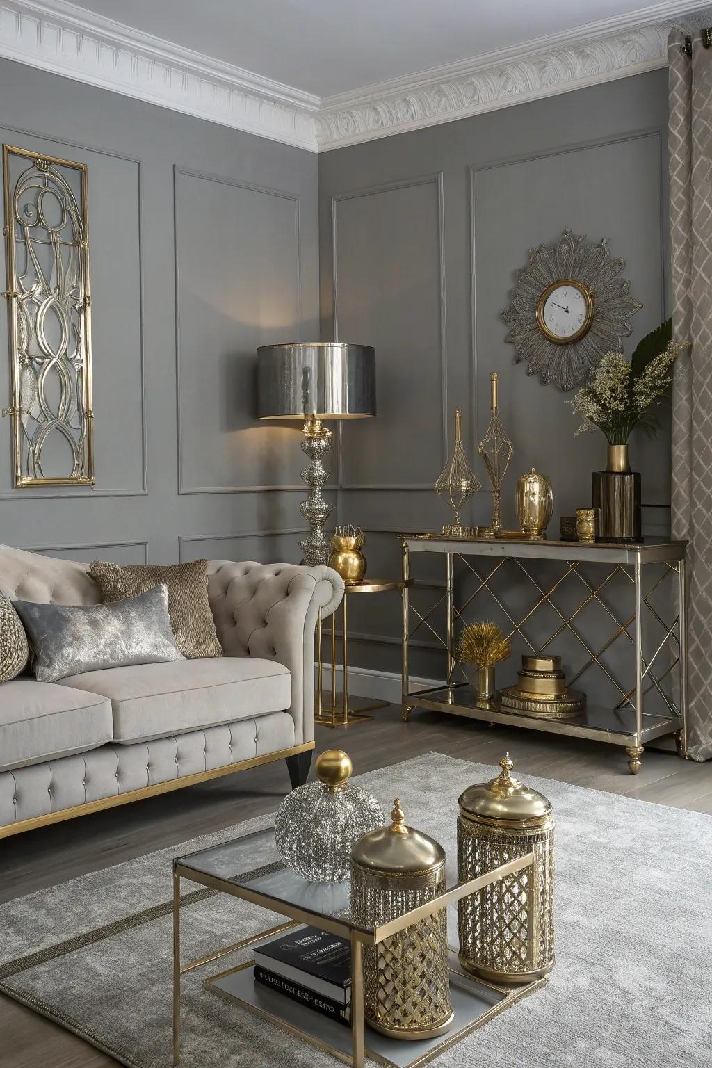 Metallic accents injecting a touch of refinement.