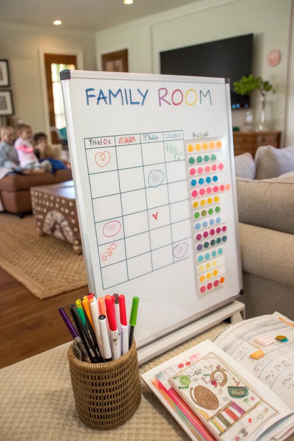 Monitor household duties using a delightful chore chart.