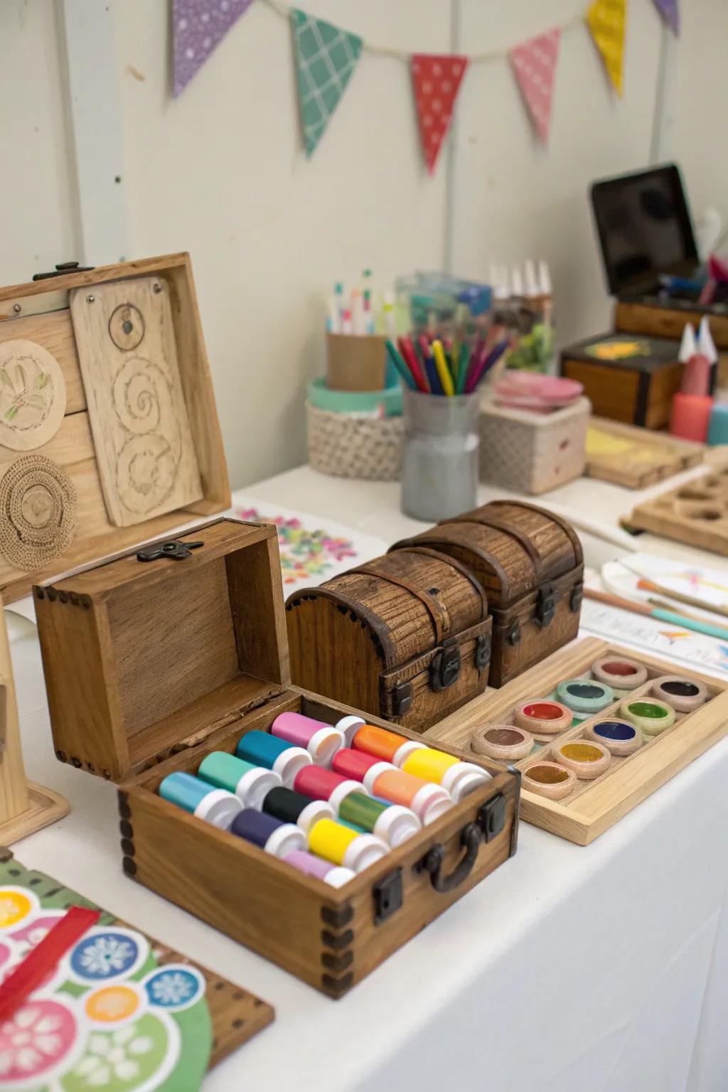Craft your personalized treasure coffers for an intimate pirate nuance.