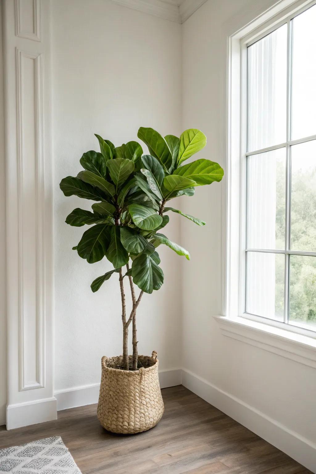 Achieve elegance with minimalist plant decor.