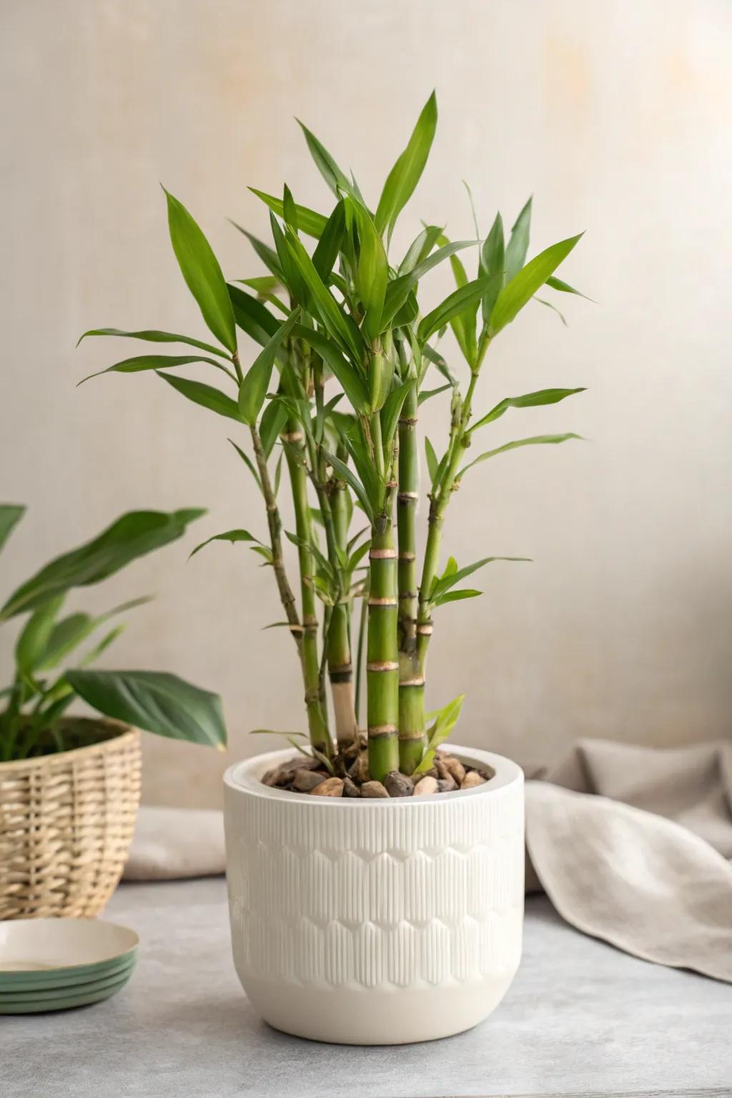 The zenith of serenity, achieved through the art of minimalist botanical composition.