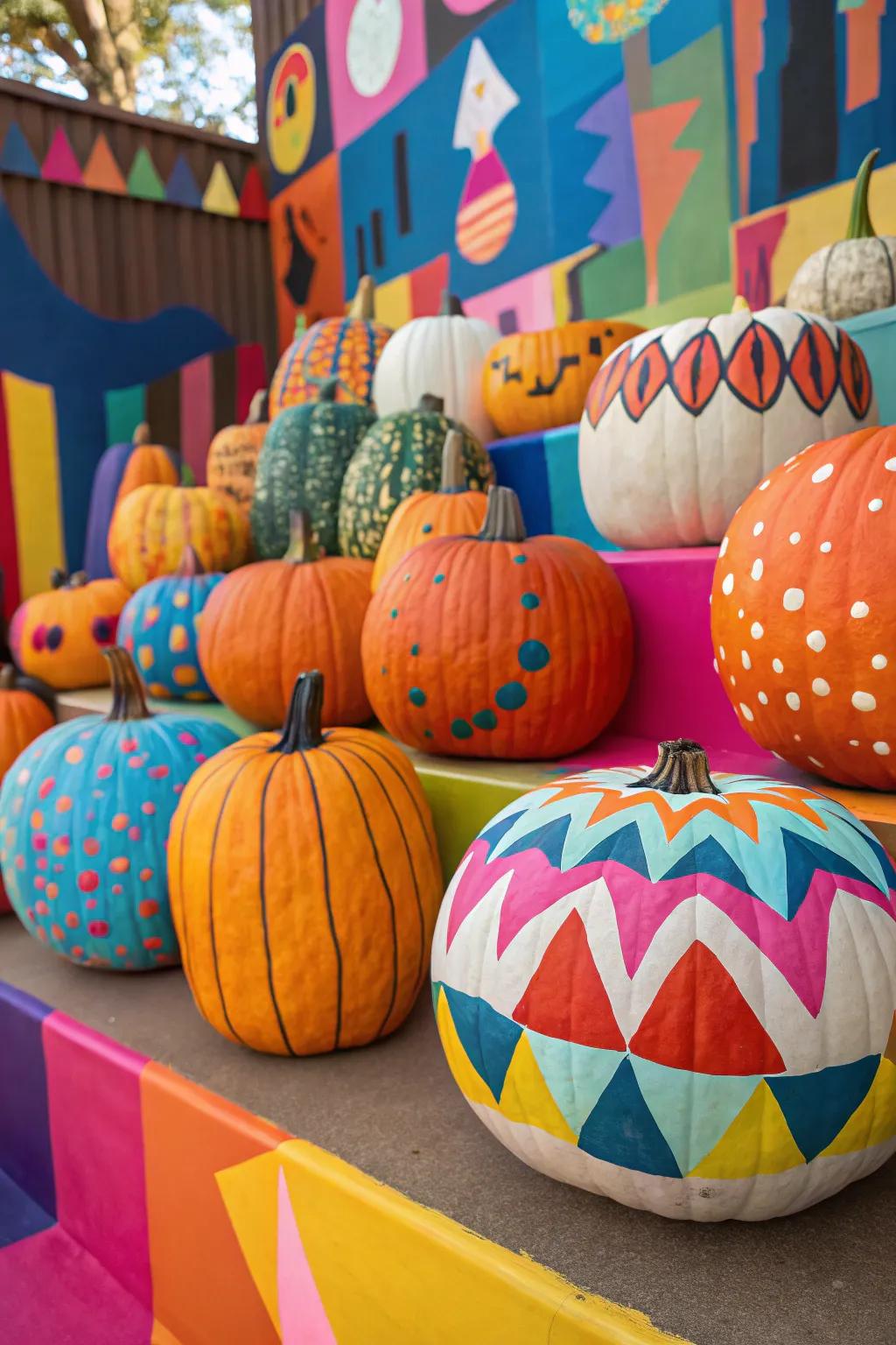 Unleash ingenuity with vivid conceptual pumpkin art.