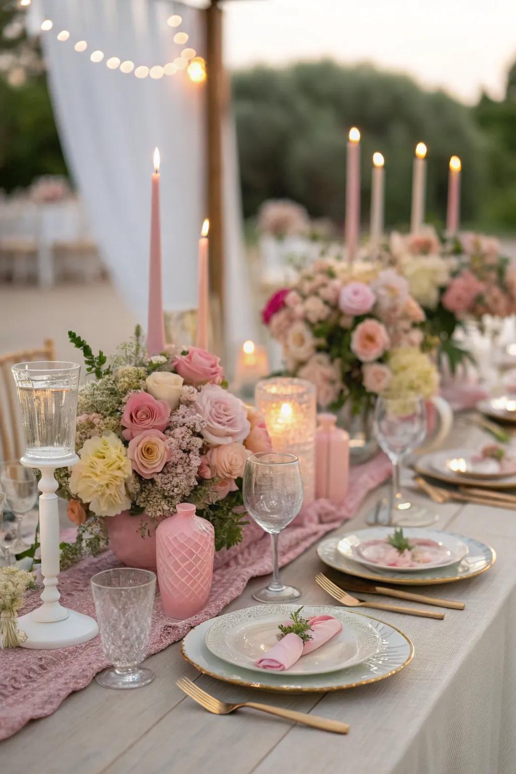 Coordinated colors establish a harmonious and elegant theme.