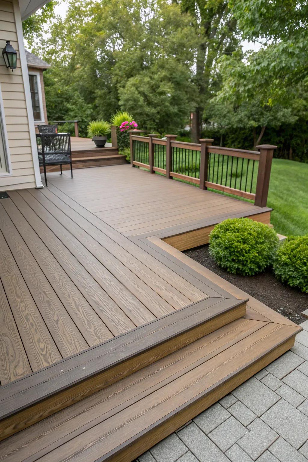 Blend substances for a cutting-edge deck aesthetic.