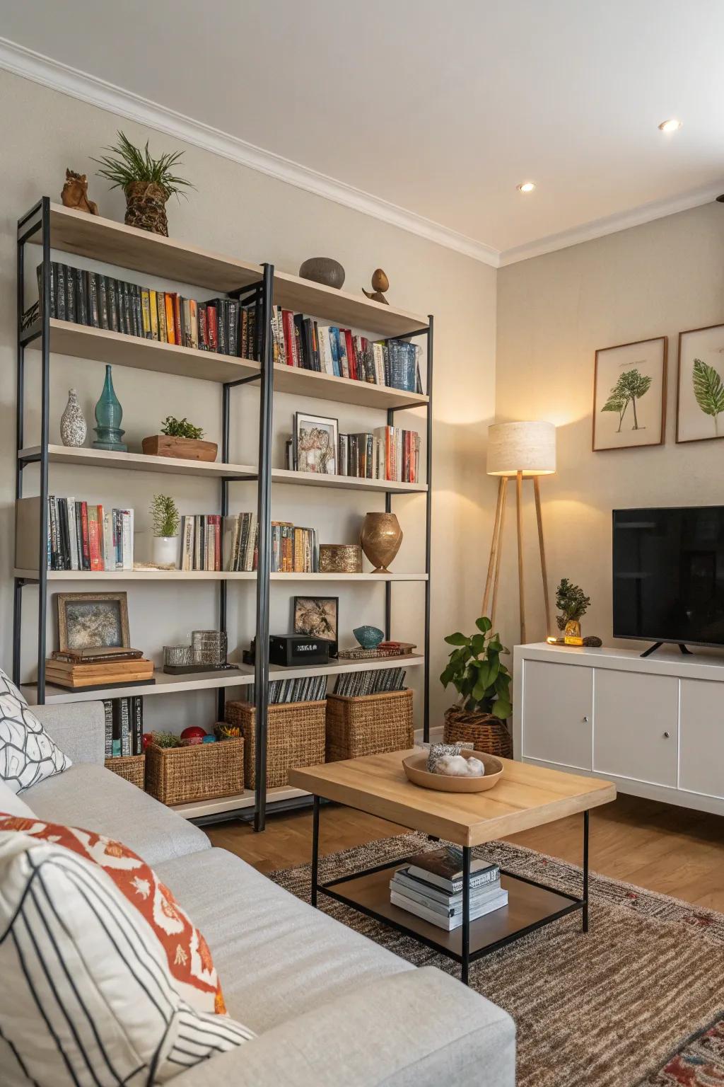 Fashionable shelving showcases your personality and style.