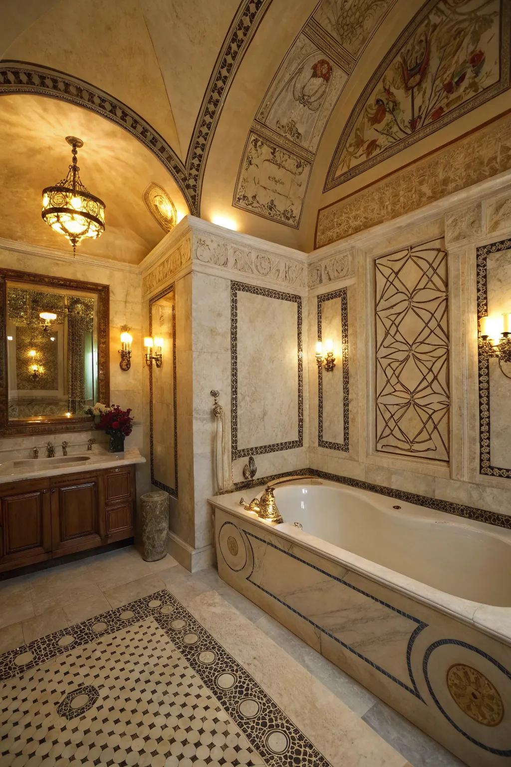 Warm illumination fashions a snug and appealing atmosphere.