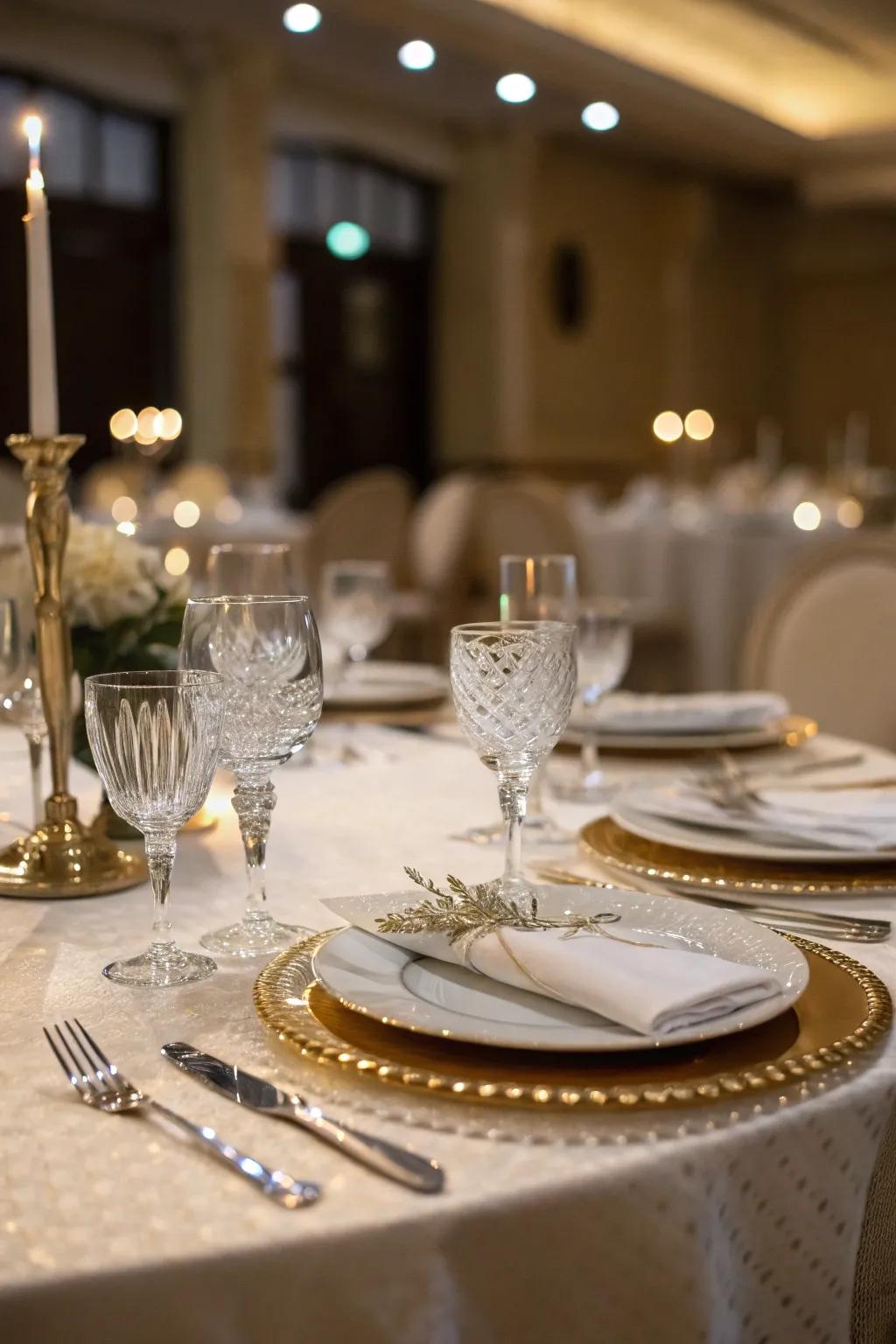 Glassware introduces sophistication and panache.