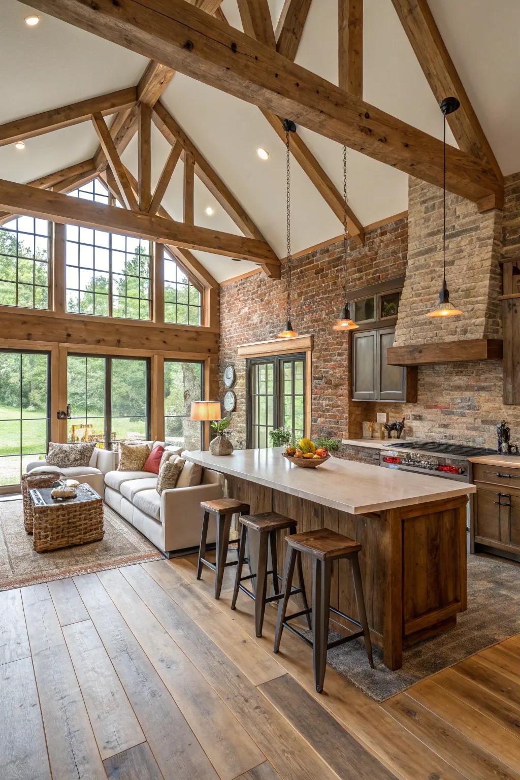 <strong><em>Open floor plan</em></strong> merges cooking and lounging zones.” loading=”lazy” class=”pimg”>
	</picture><figcaption><strong><em>Open floor plan</em></strong> merges cooking and lounging zones.</figcaption></figure>
<p>A <strong><em>open floor plan</em></strong> has the ability to render your abode more capacious and breezy, excellent for a rural aesthetic. It’s a structural choice I celebrate for entertaining kin and acquaintances.</p>
<h3>A few helpful options:</h3>
<ul class=
