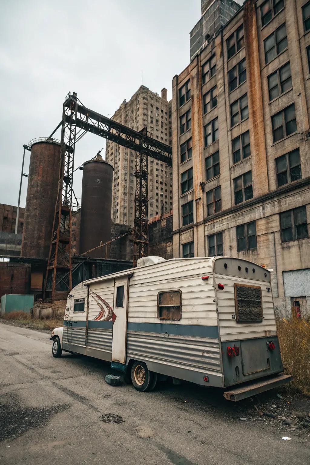 Urban metal siding adds an industrial chic flair to your RV.