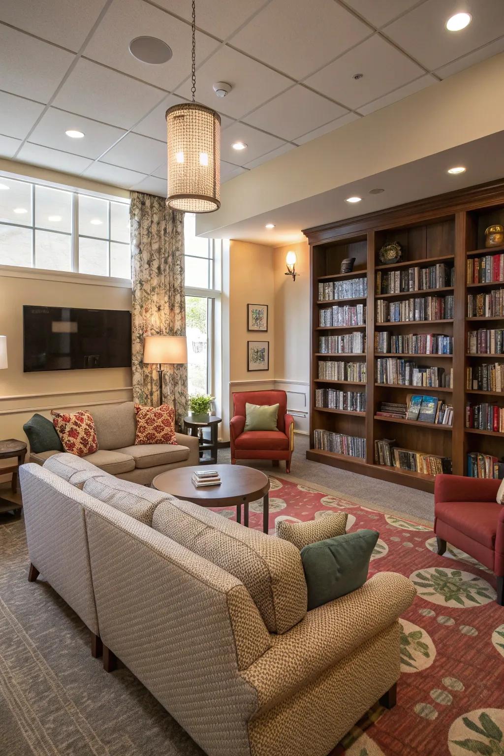 Assign areas for different activities in your versatile space.