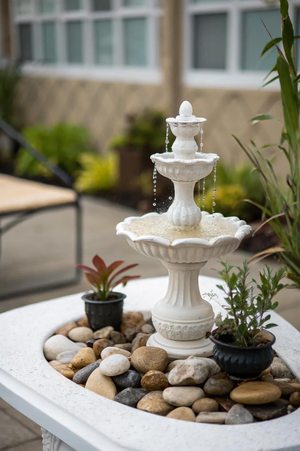 The calming effect of aquatic features.