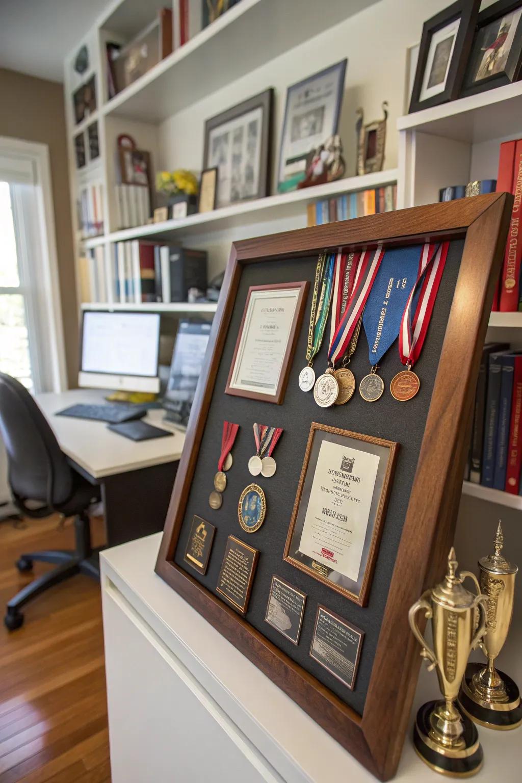 An victory showpiece box celebrating success.