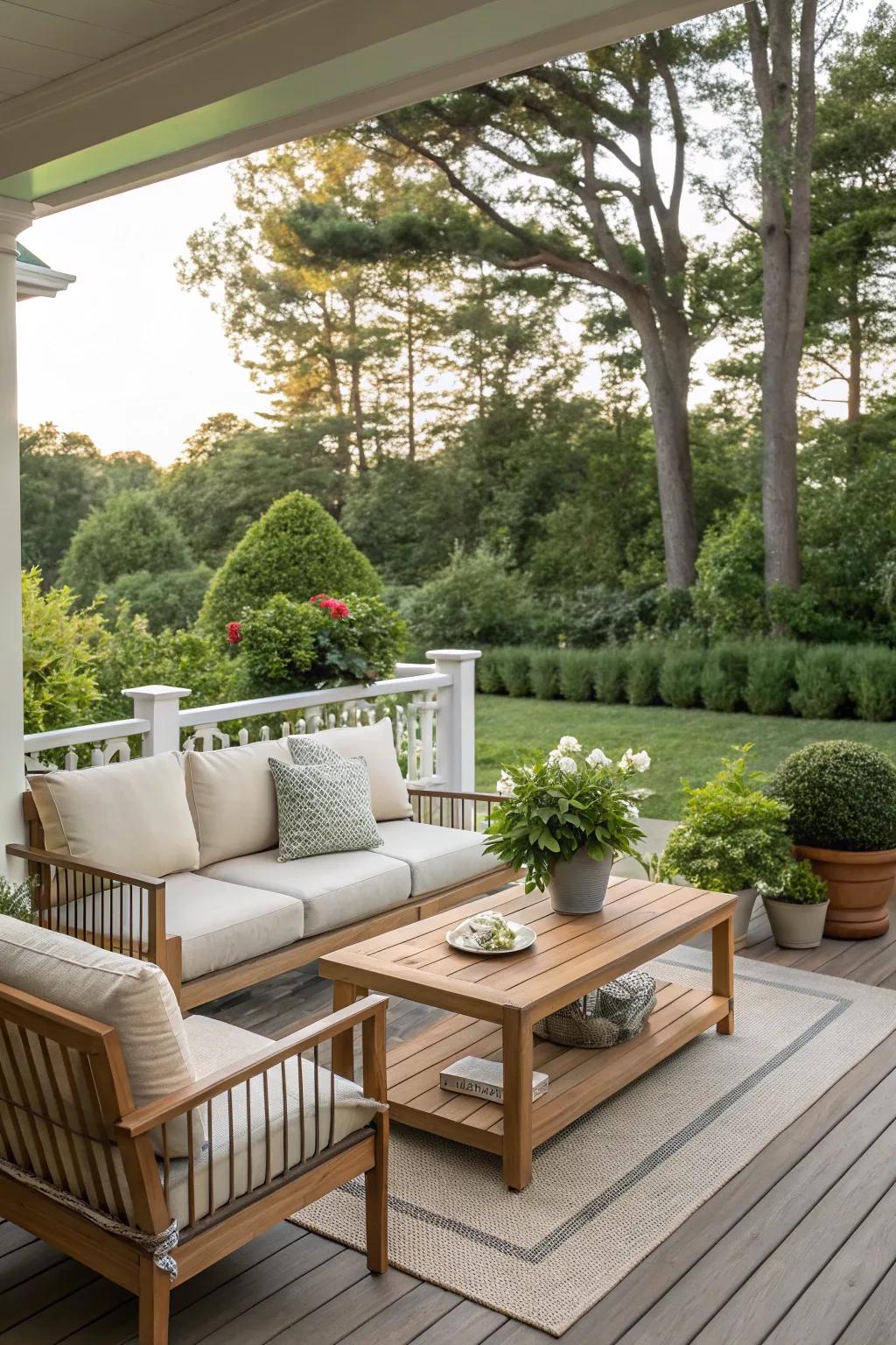 Subtle tones deliver a timeless and versatile palette for your deck.