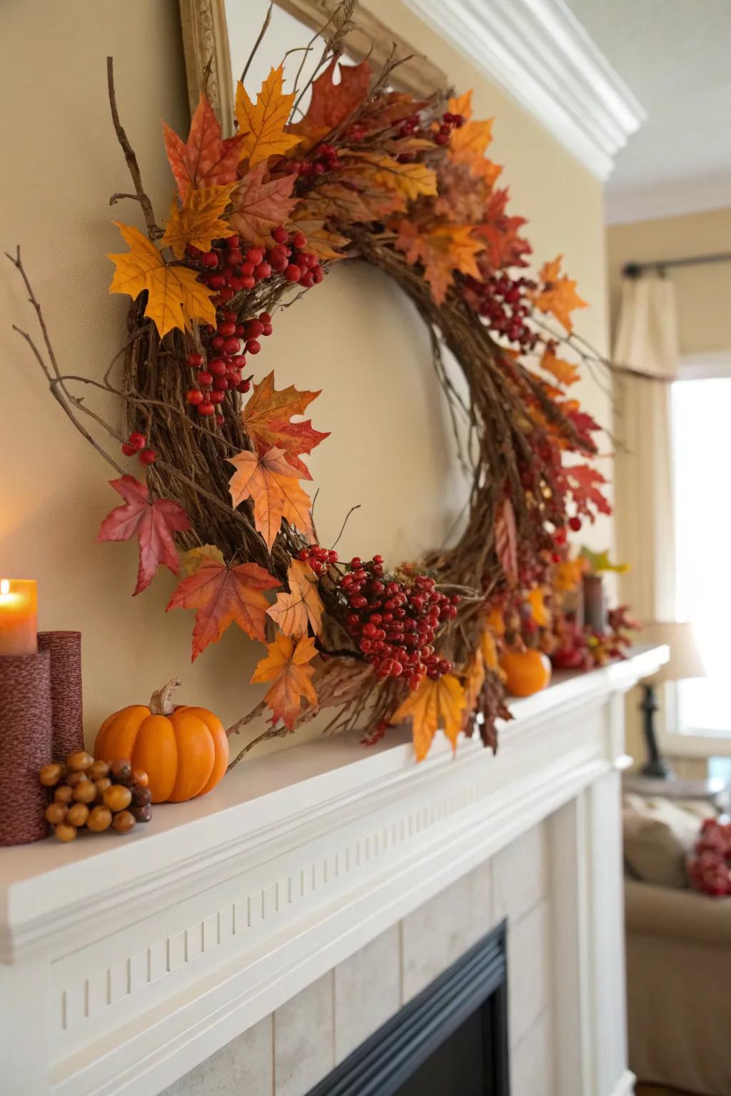 A handmade seasonal garland forging a stunning core attraction.