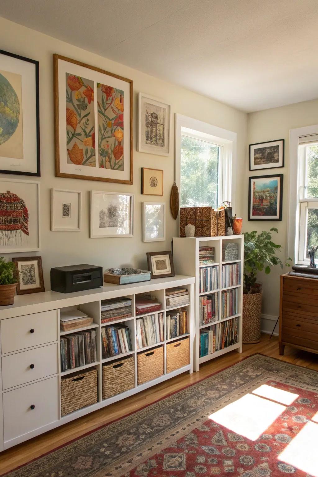 A space demonstrating character through practical embellishments.