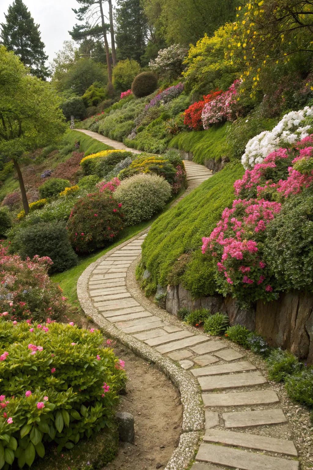 Walkways guide you through your garden expedition.