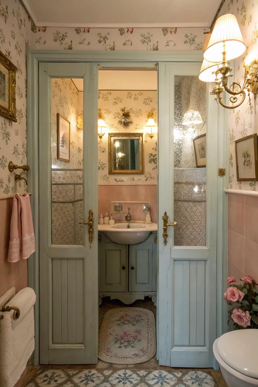 Double doors add character and a touch of elegance.