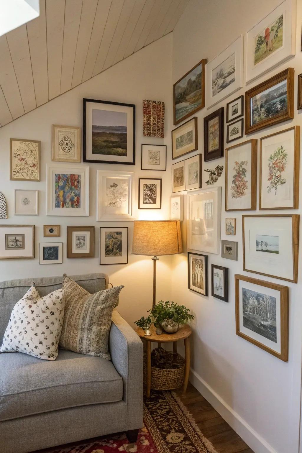 A feature wall personalizes your den with style.