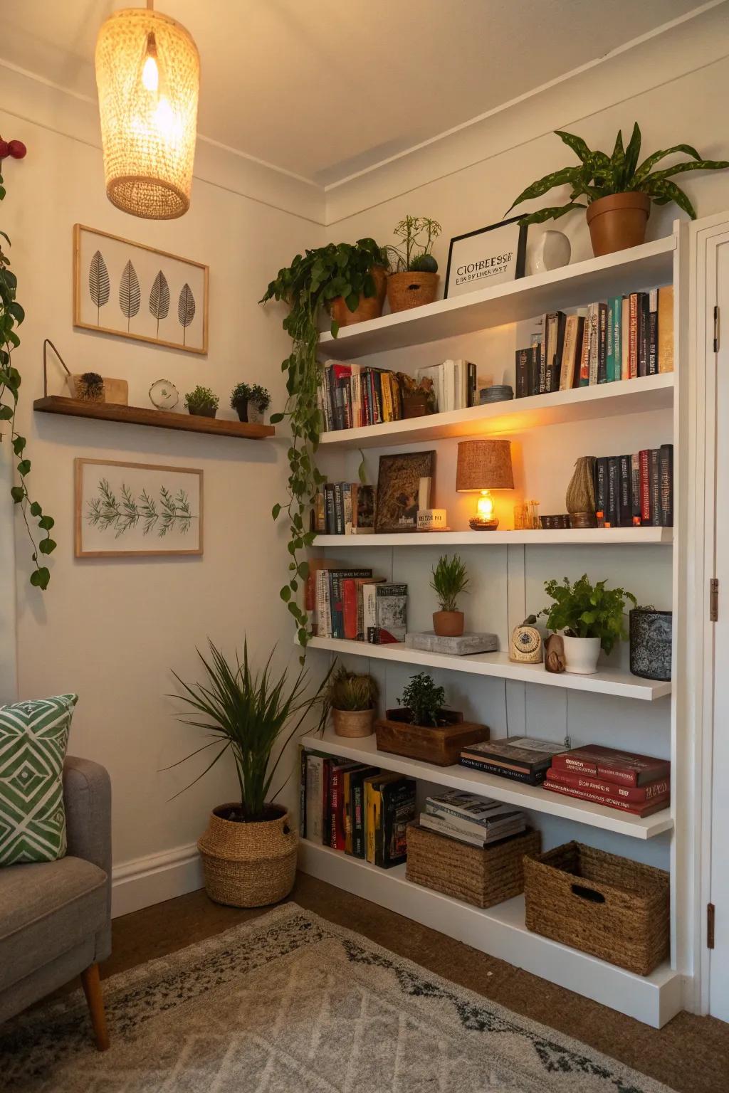 Corner units effectively use space.