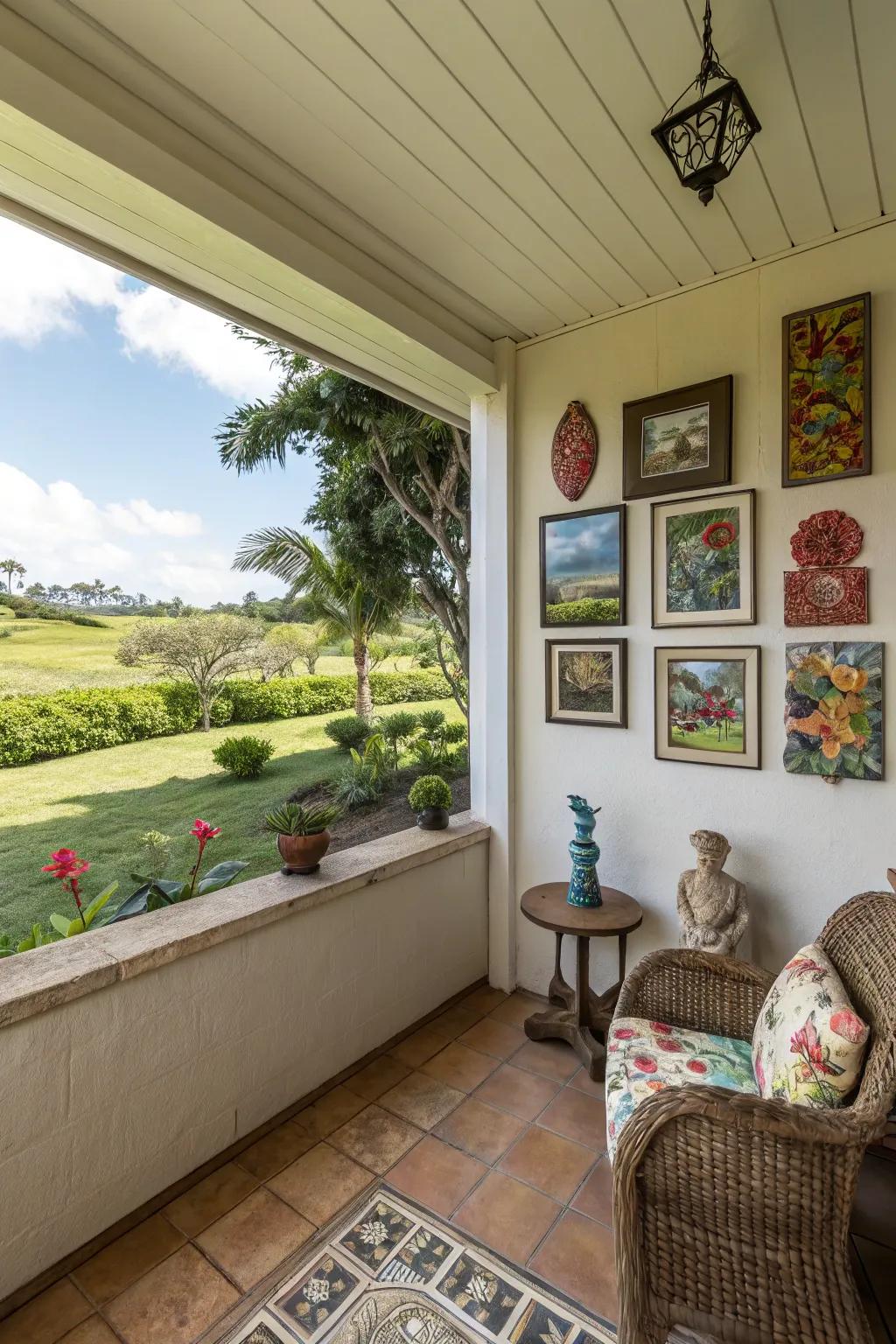 Elevate your lanai's character with unique decor elements.