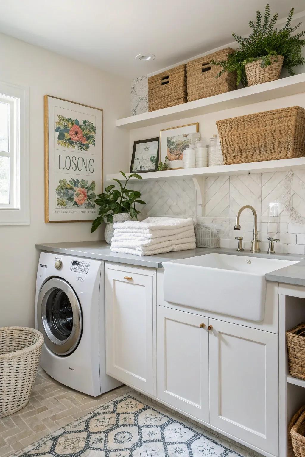 Make a statement with an apron front sink.