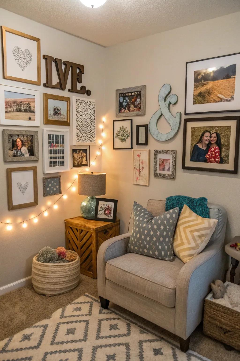 Personalized decor that adds warmth and character.