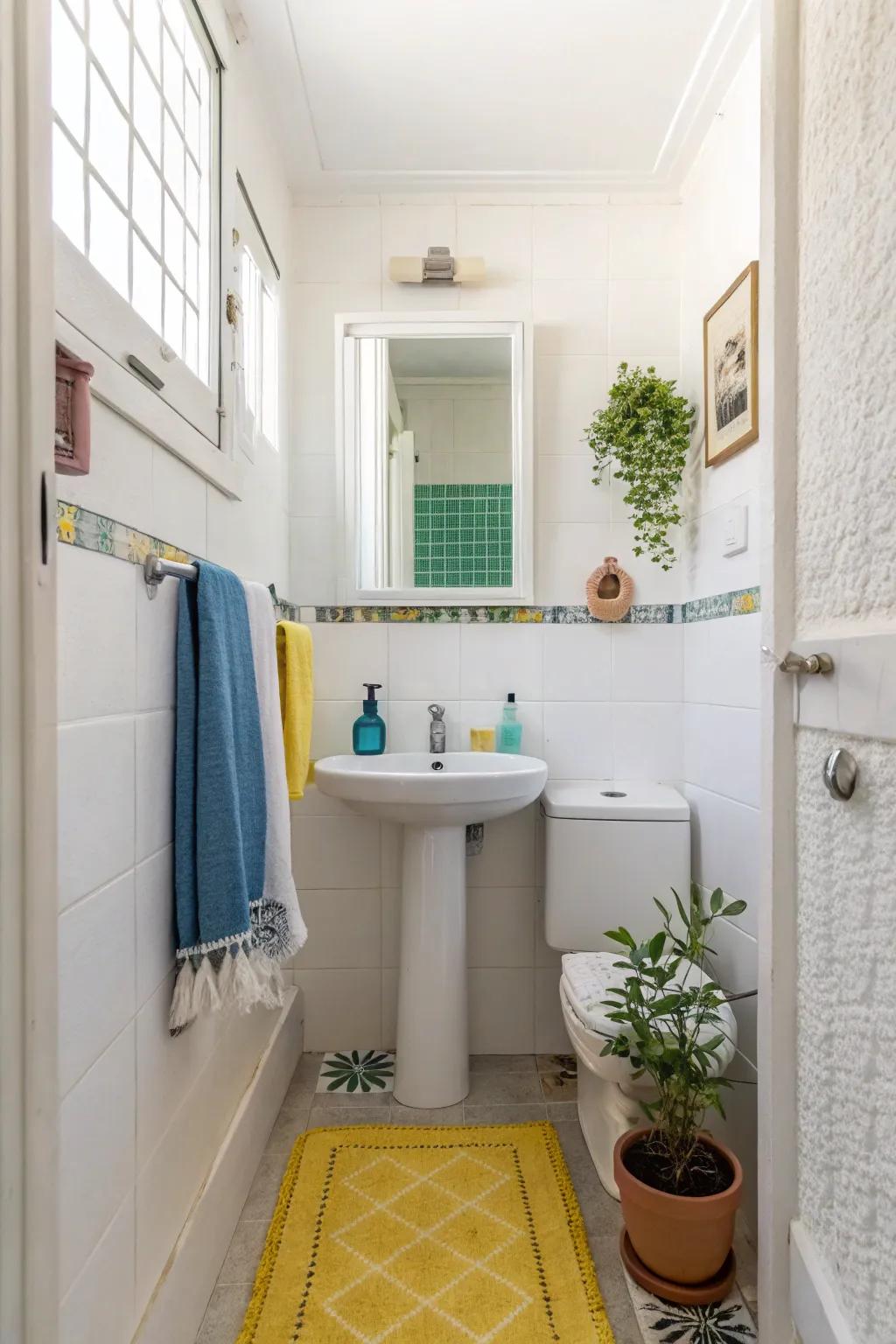 Delicate touches bring a dash of personality to the space.