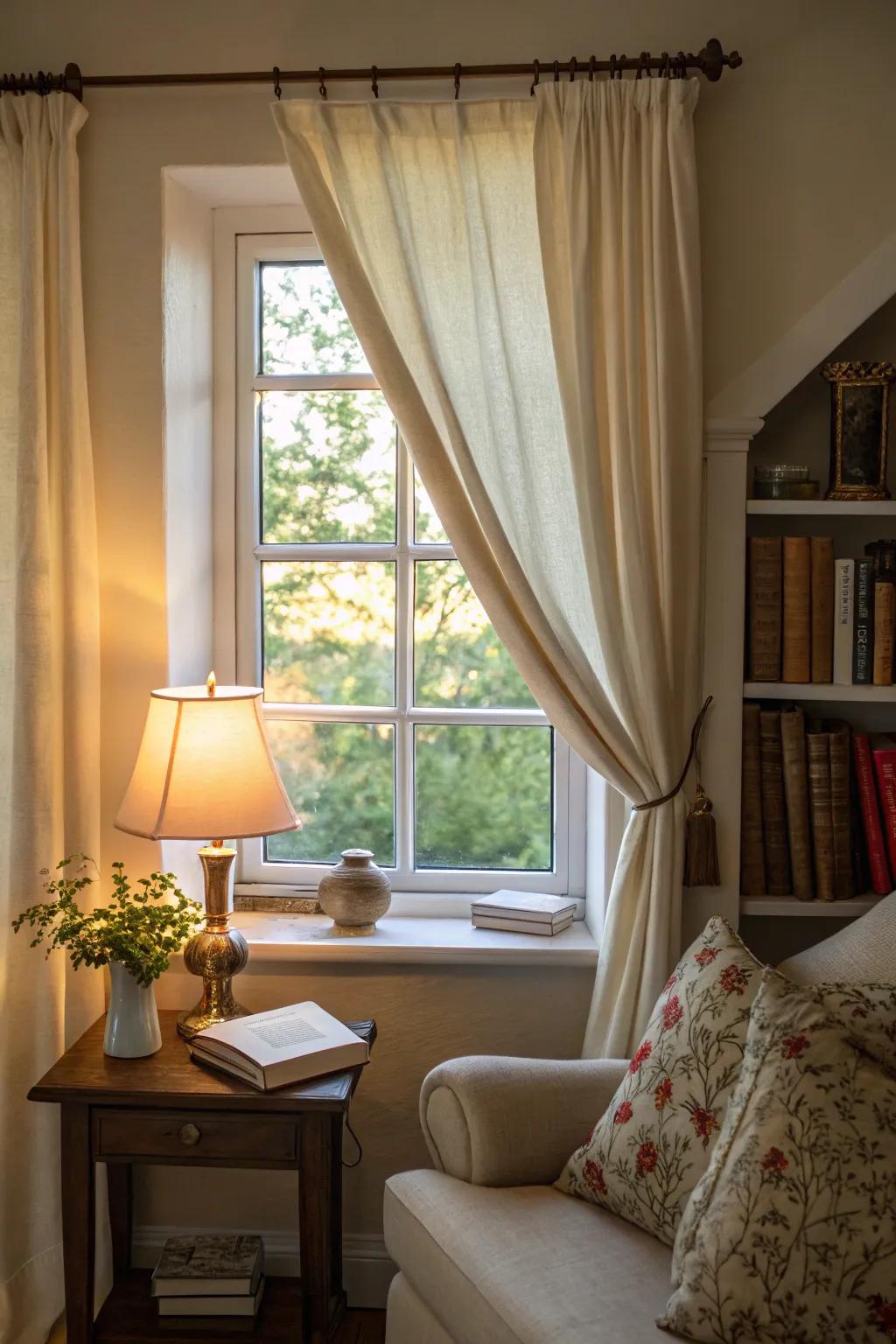 Banded curtains bring a vibrant and relaxed appeal to small windows.