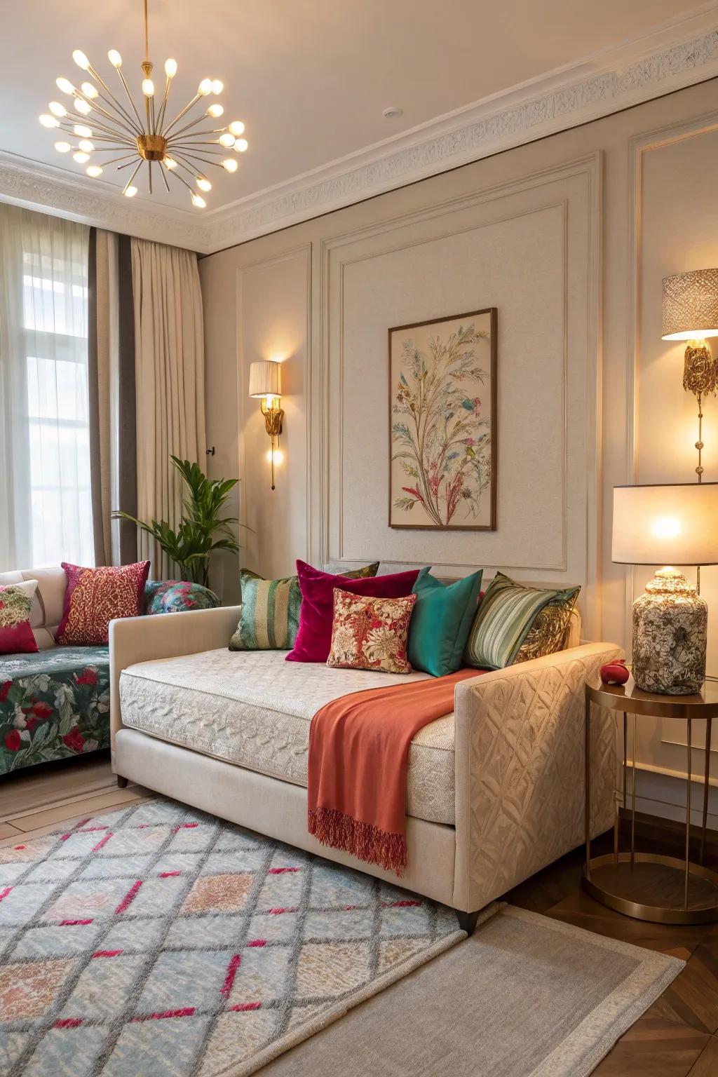 Ornamental features have the ability to transform the appearance of your convertible couch.