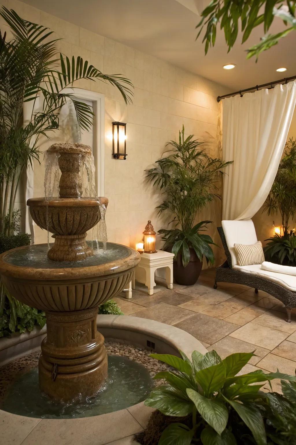 With water features, you can encourage relaxation.