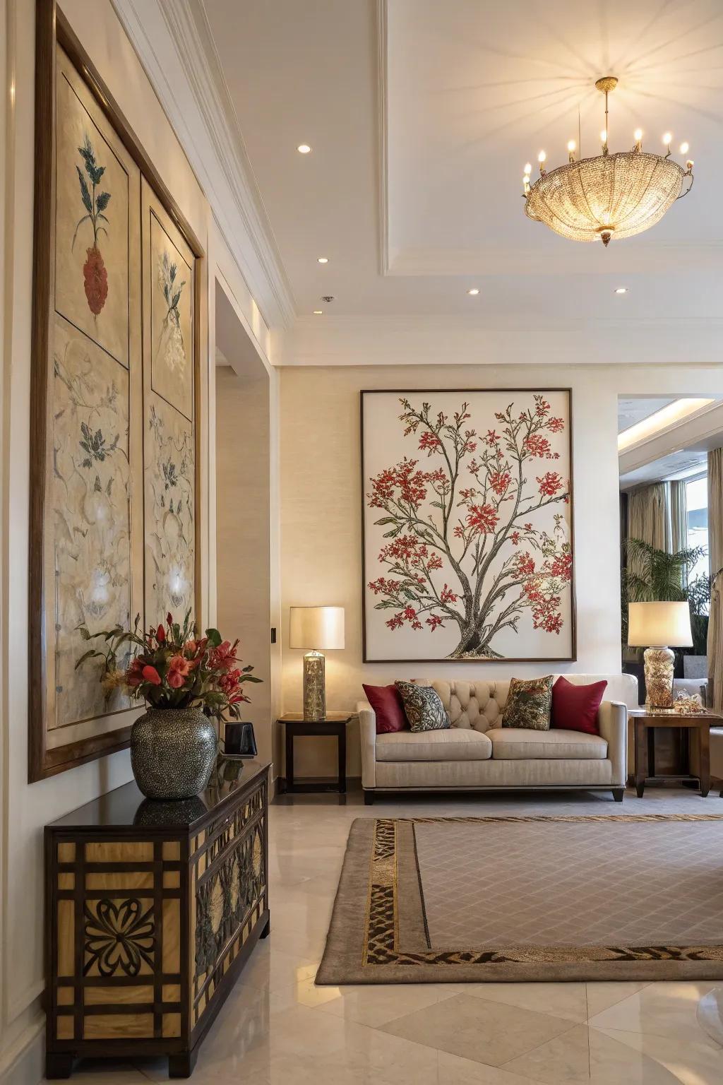 A carefully chosen art piece has the power to transform a space.