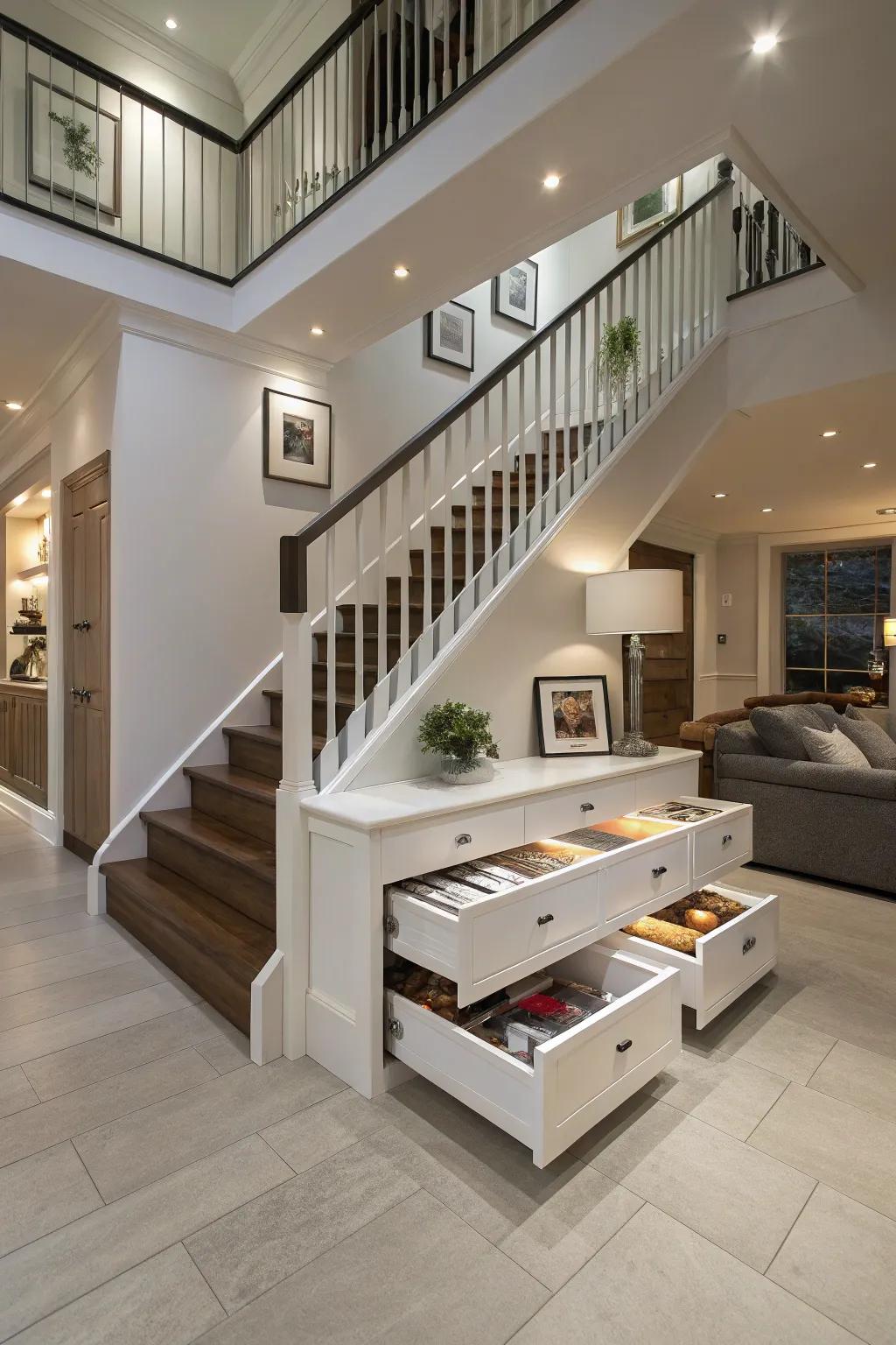 Functional railings can cleverly optimize your living area.