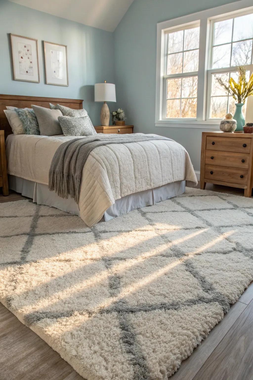 Enhance your floor space with a comforting rug.