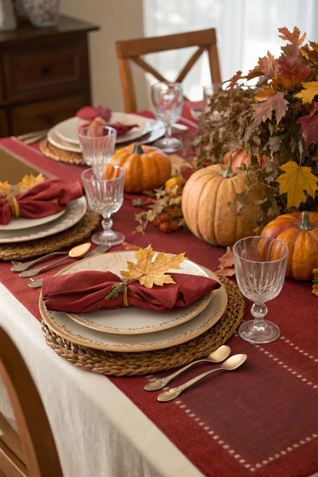 Lavish table covers beautifully enhance your centerpiece.