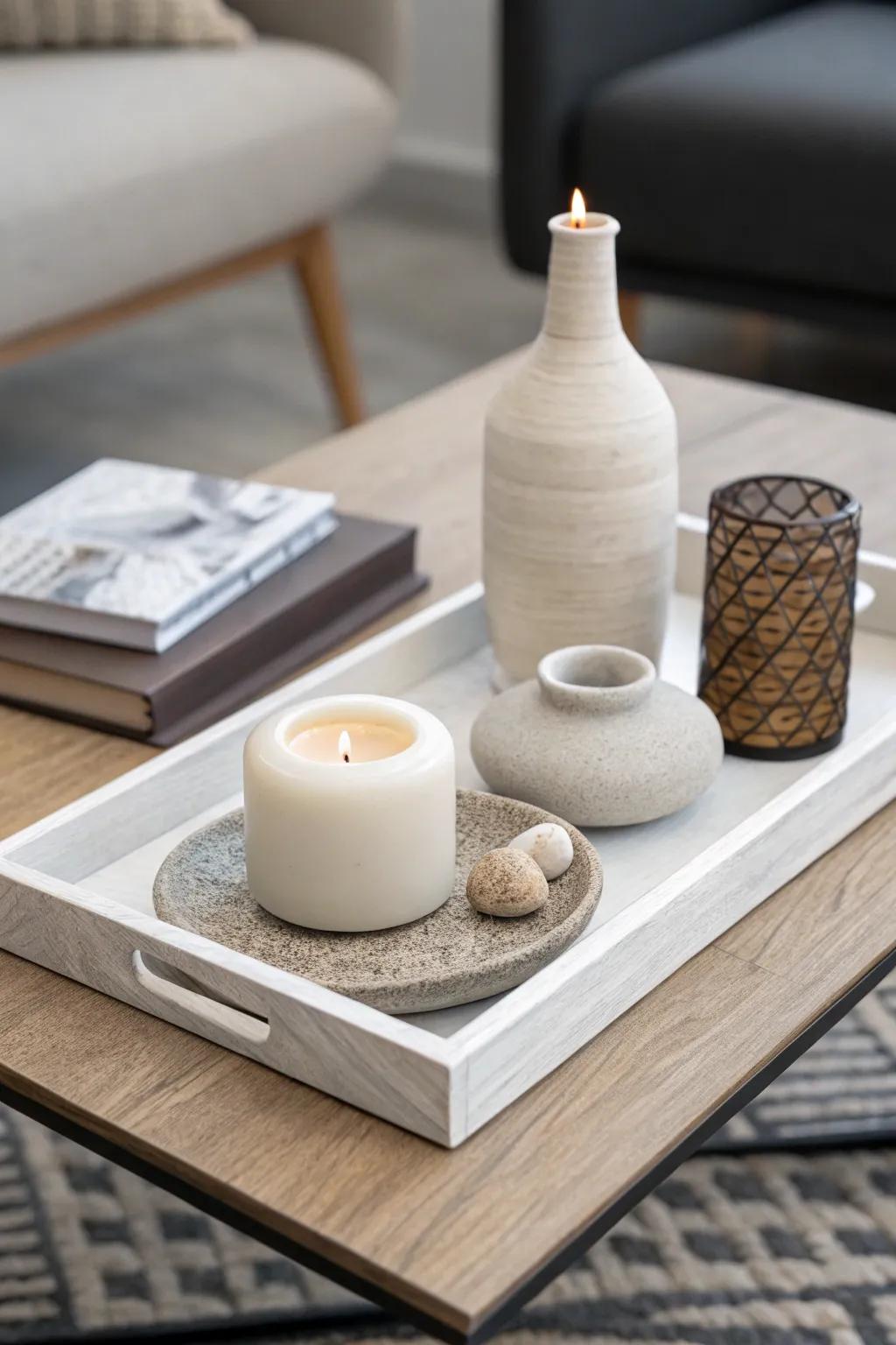 A modern side table displaying minimalistic grace.