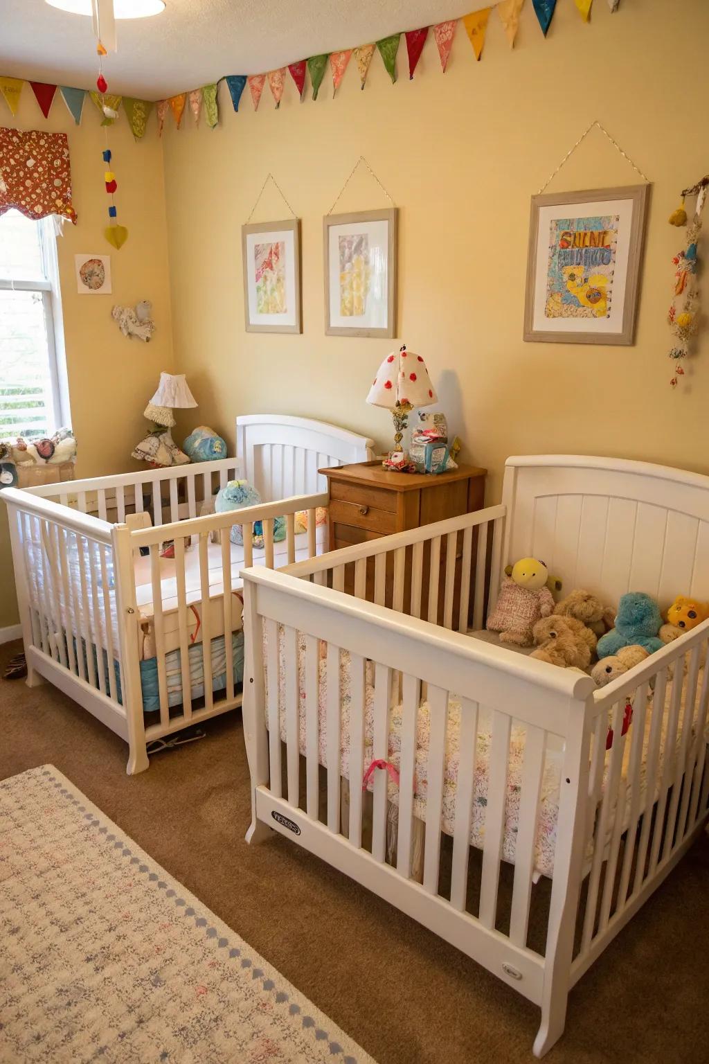 Strategic sleeping space placement enhances accessibility and space utility.